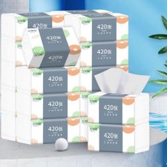 420张原生木浆抽纸纸巾批发实惠装餐巾纸抽纸纸抽卫生纸