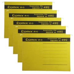 齐心 A1812 挂式快劳夹 A4 黄色 242mm&times;345mm 25个装